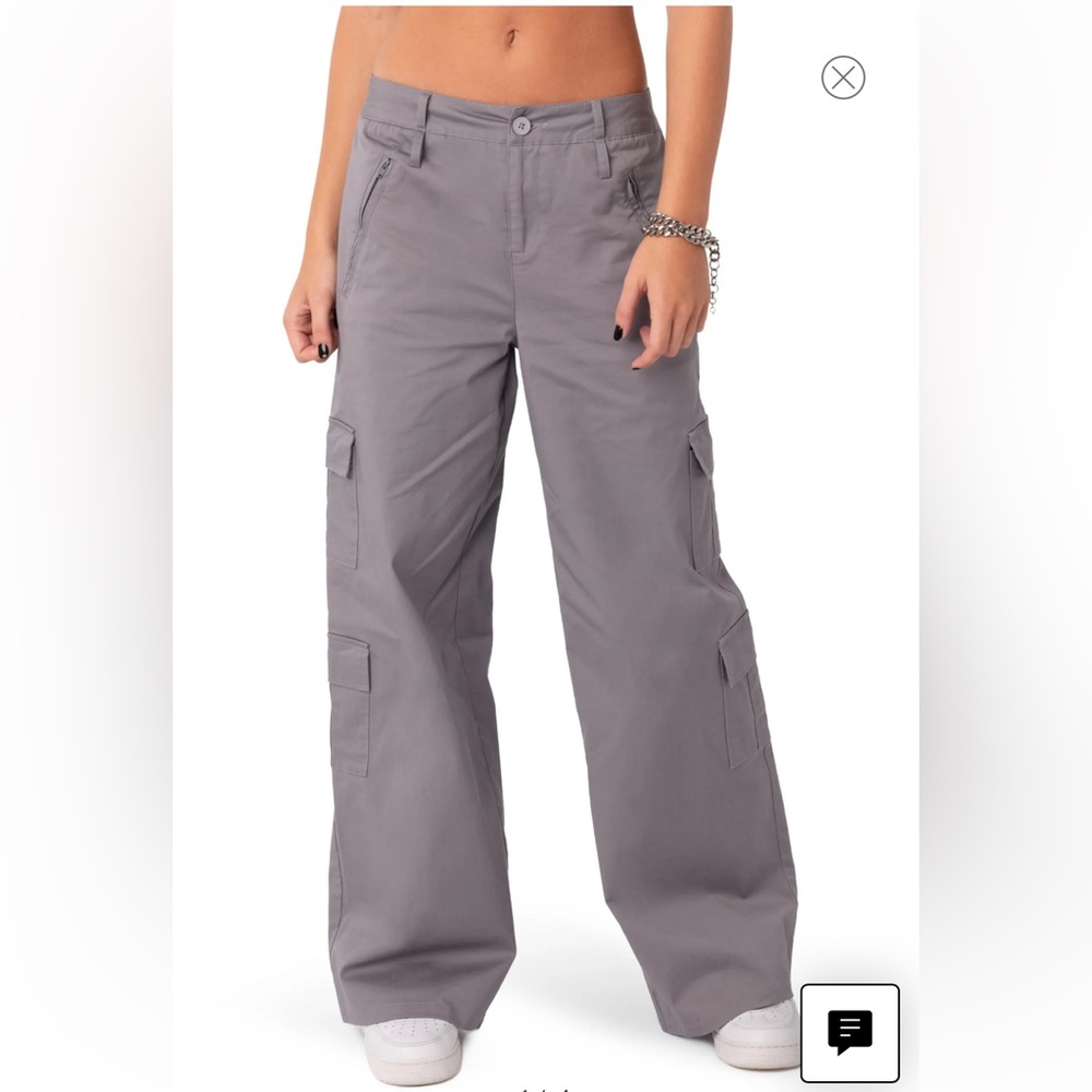 EDIKTED Zaria Stretch Cotton Cargo Pants